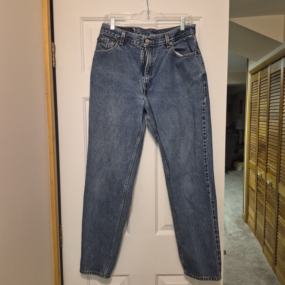 Levis 550 Relaxed Fit Tapered High Rise Blue Jeans Womens 12M Medium Wash
